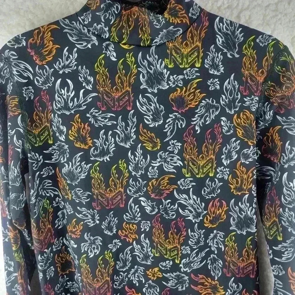 Marcell Von Berlin Long Sleeve Top Flame Print Size XS - Picture 4 of 9